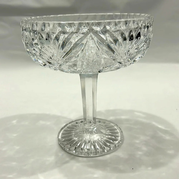 Vintage Crystal Cut Glass Compote Dish - Picture 1 of 5
